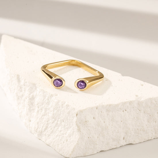 Creative Square Zircon Ring-NSR241STGCVIZD