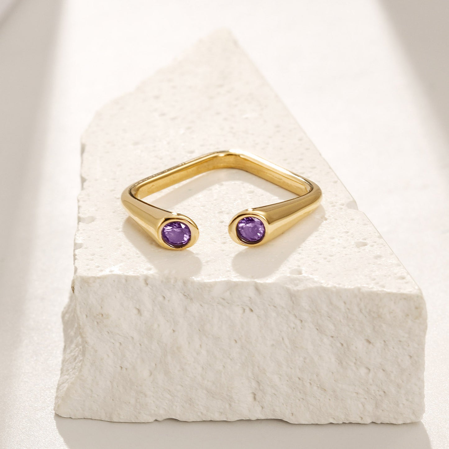 Creative Square Zircon Ring-NSR241STGCVIZD