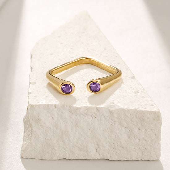 Creative Square Zircon Ring-NSR241STGCVIZD