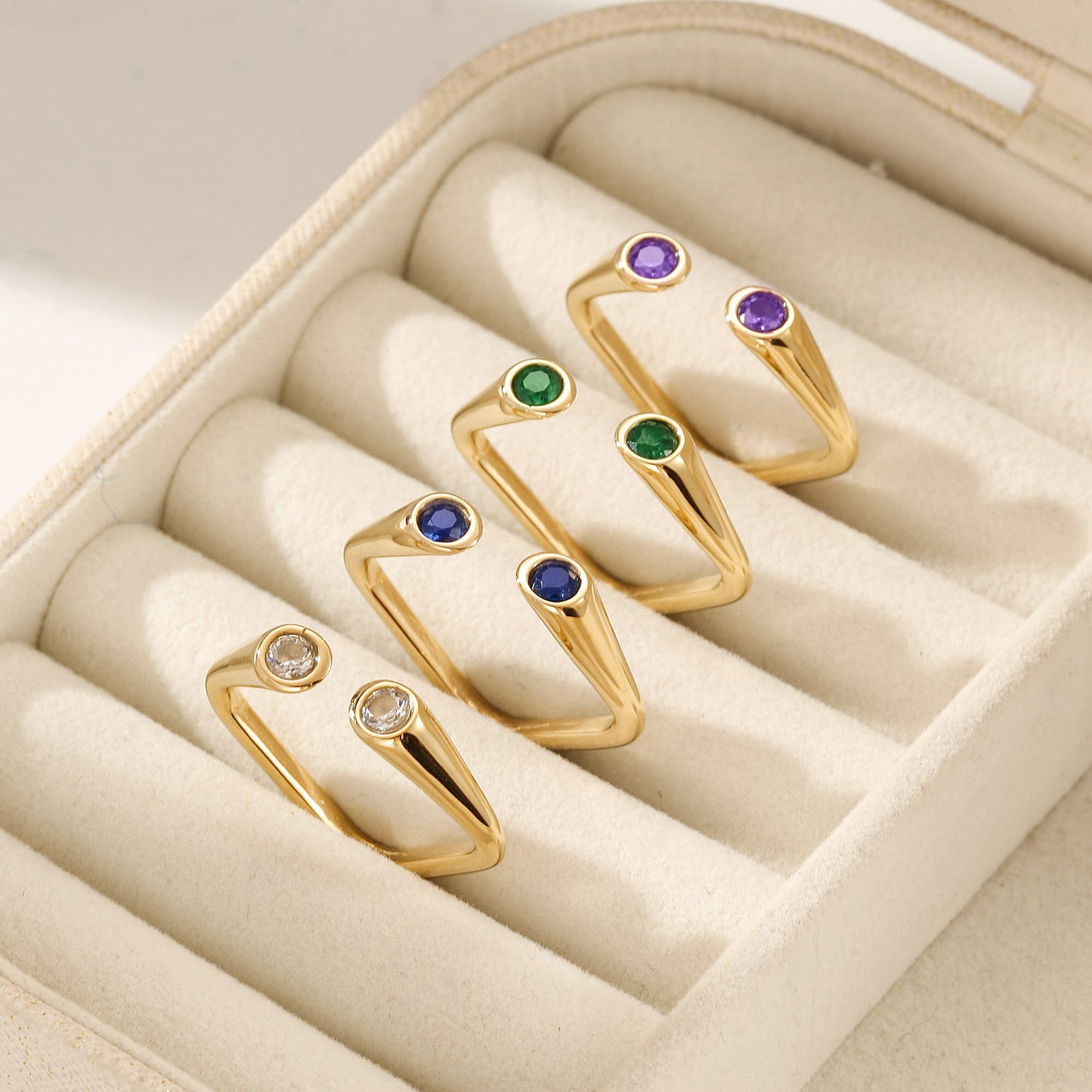Creative Square Zircon Ring-NSR241STGCVIZD