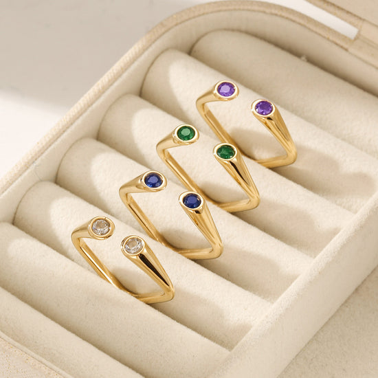 Creative Square Zircon Ring-NSR241STGCVIZD