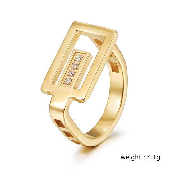 Creative G-shaped ring-NSR252STGCZD