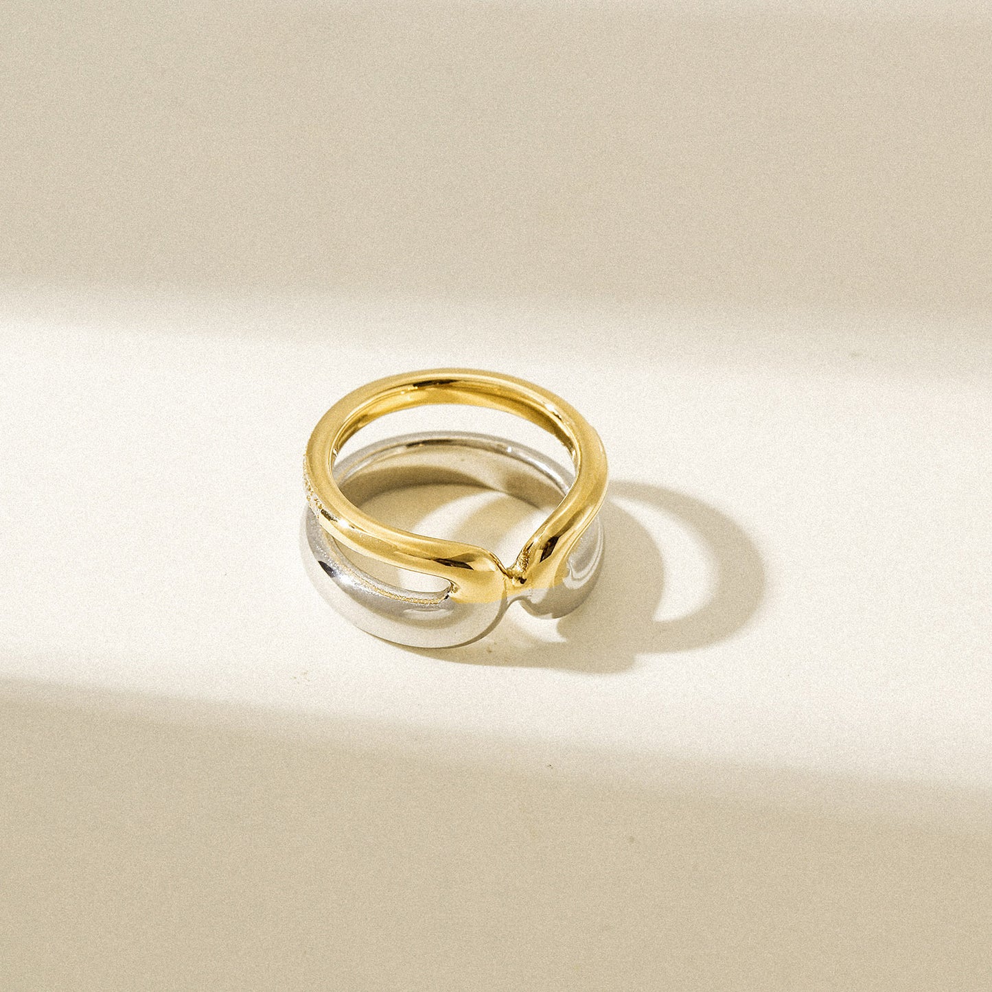 Intercolor hollow stainless steel ring-NSR254STMCZD