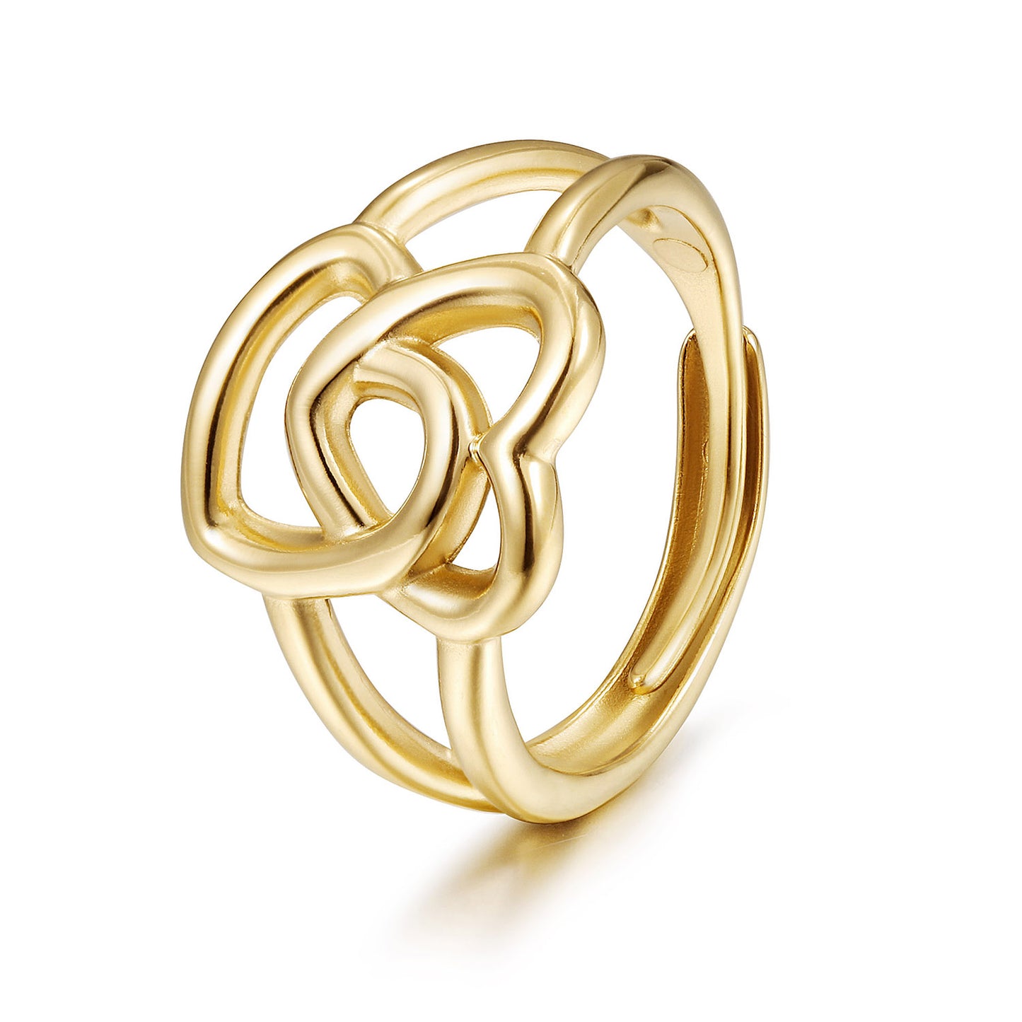 Two heart-shaped hollow rings-NSR256STGC