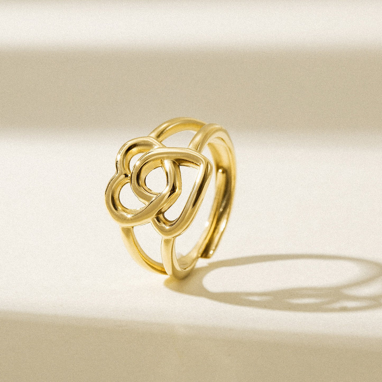 Two heart-shaped hollow rings-NSR256STGC