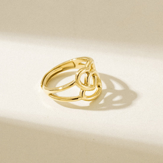 Two heart-shaped hollow rings-NSR256STGC