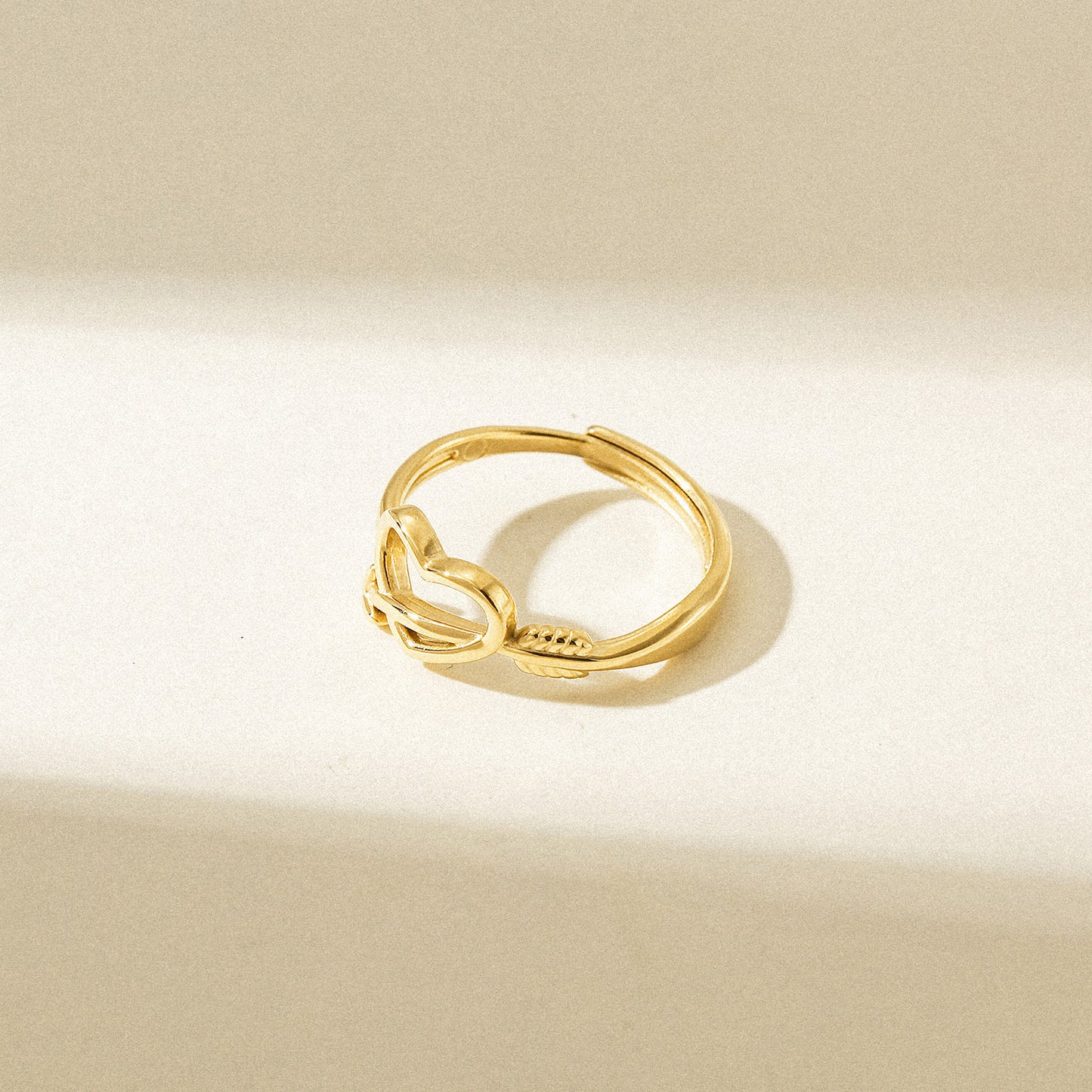 Love hollow creative ring-NSR256STGC