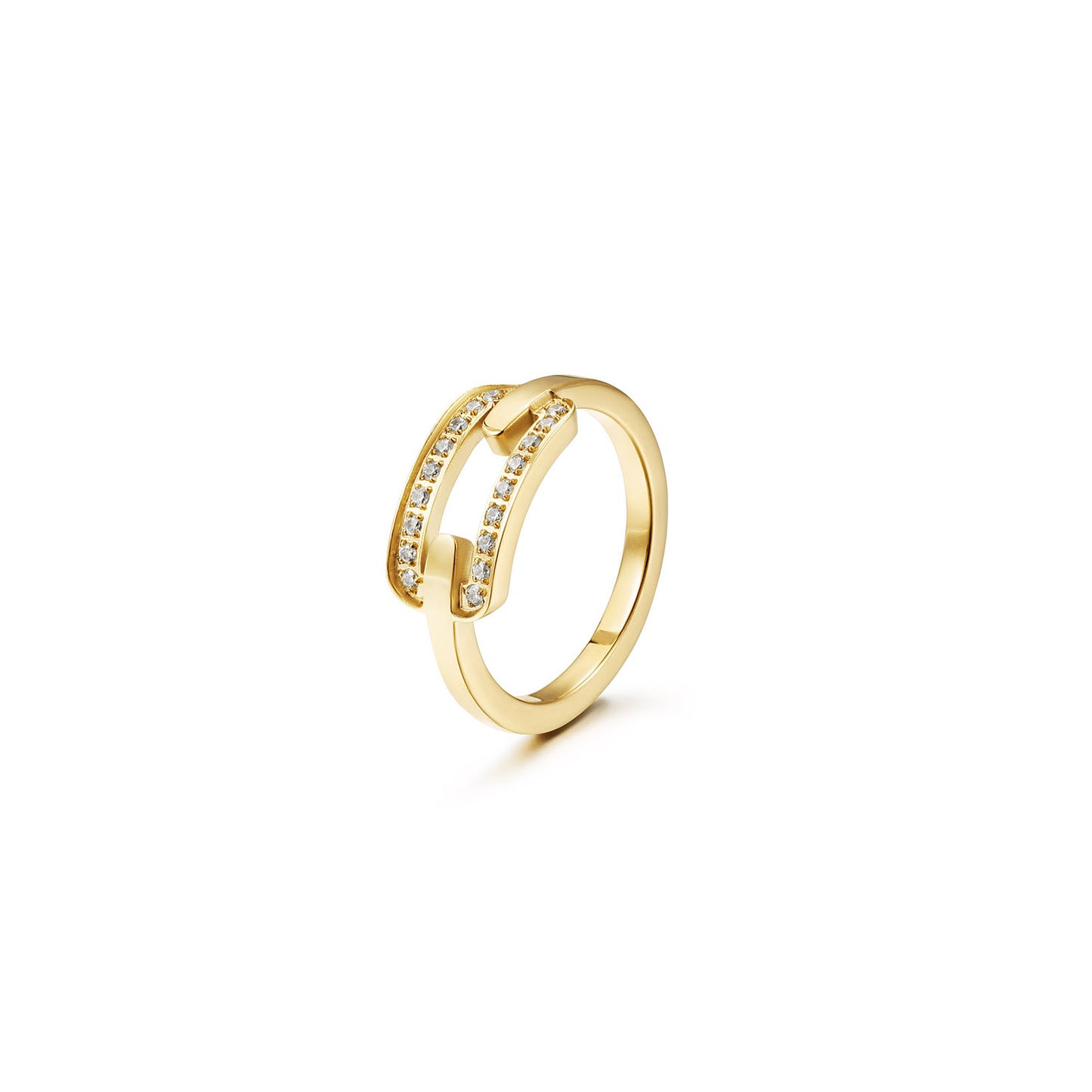 Square hollow zircon ring-NSR259STGC