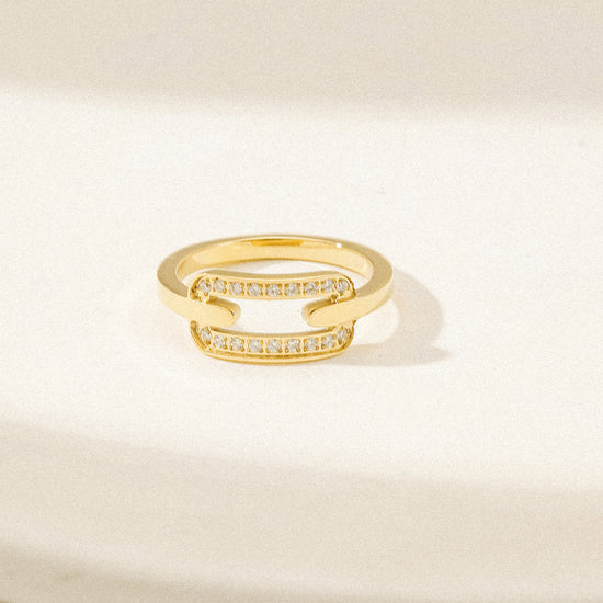 Square hollow zircon ring-NSR259STGC