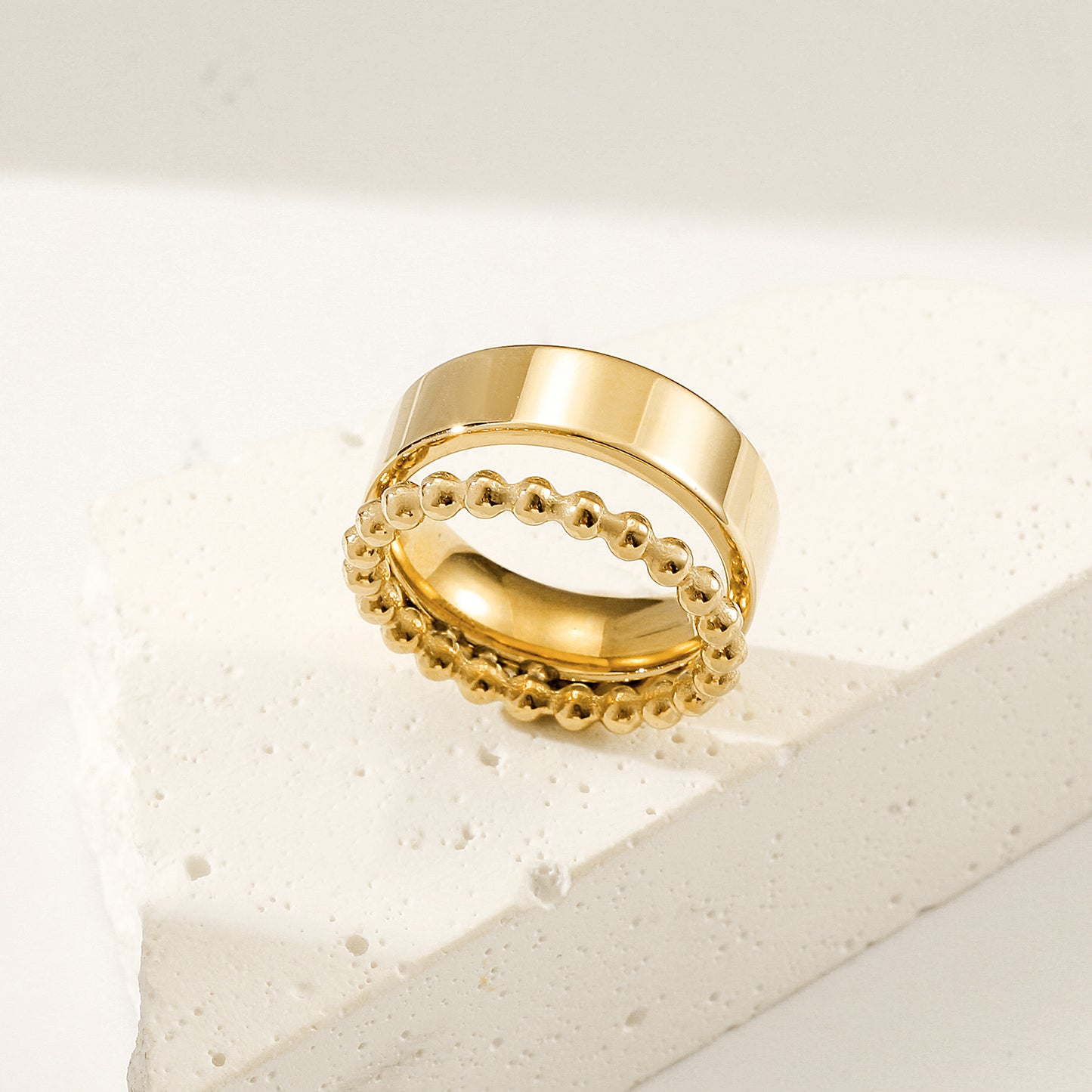 Round bead creative ring-NSR262STGC