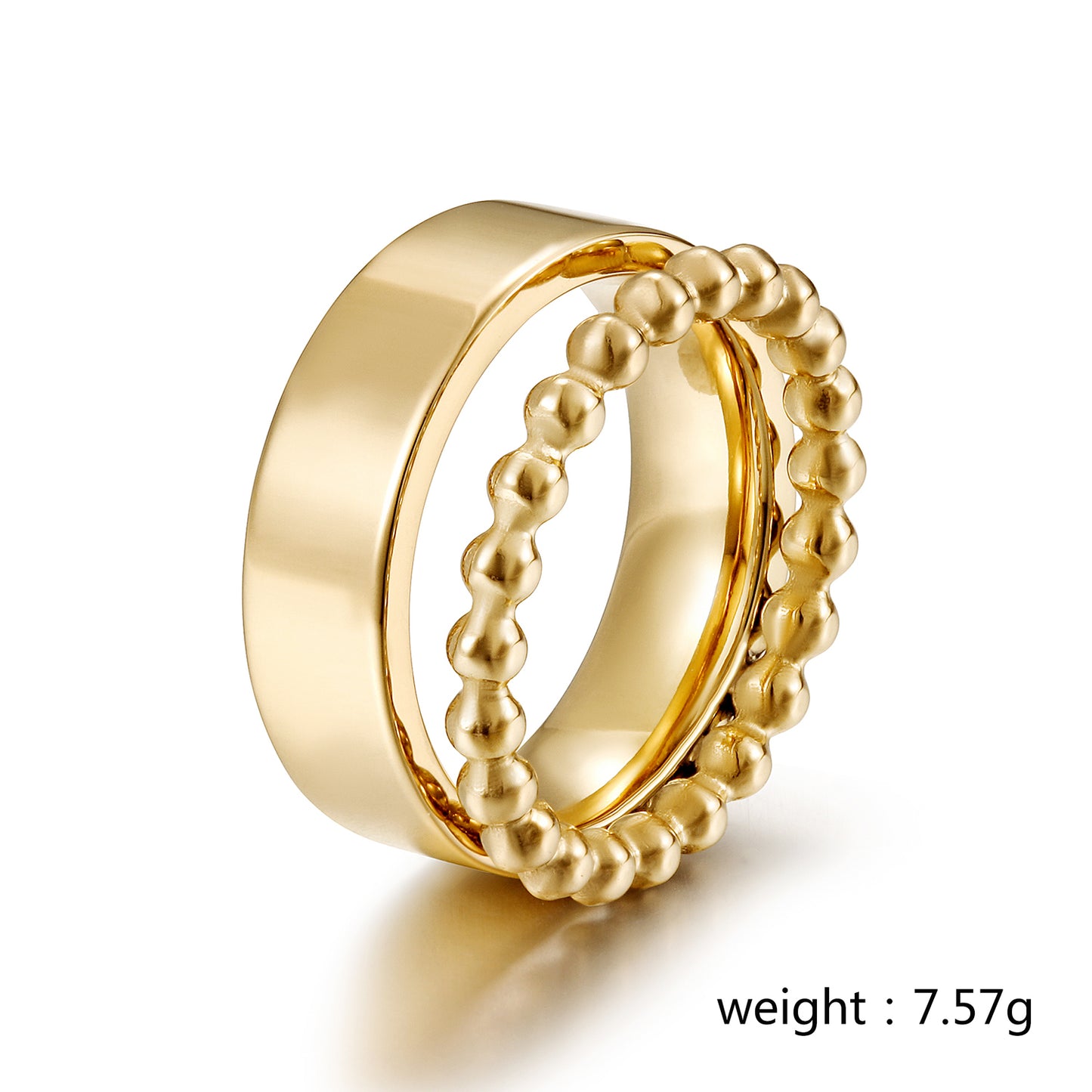Round bead creative ring-NSR262STGC