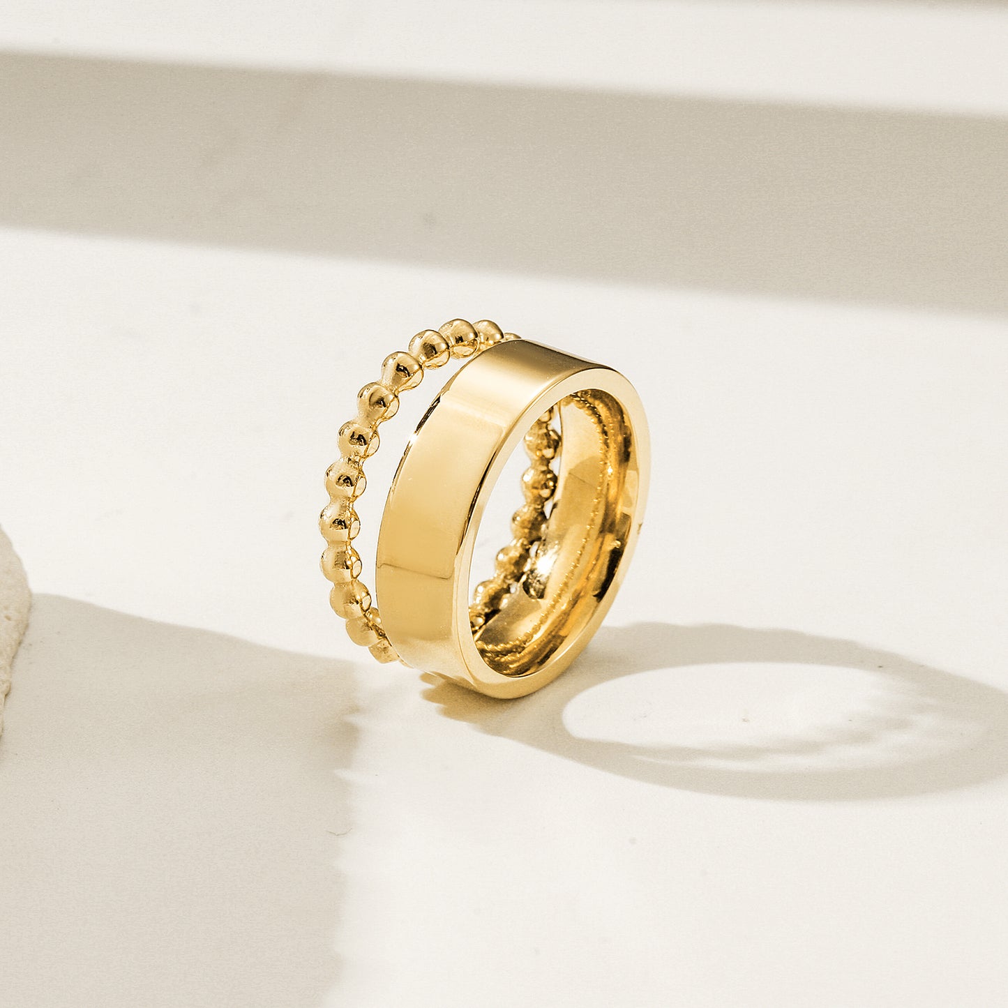 Round bead creative ring-NSR262STGC