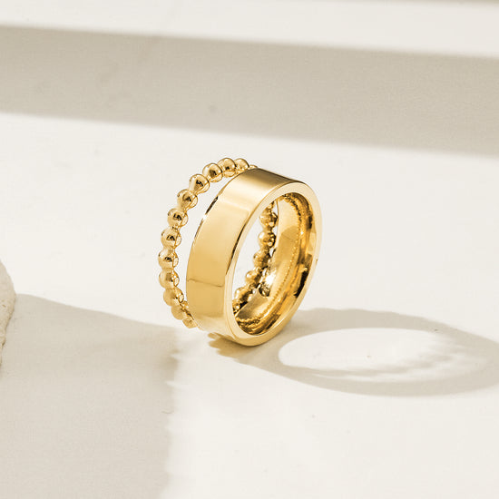 Round bead creative ring-NSR262STGC