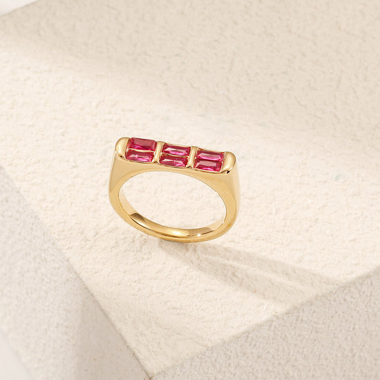 Creative colored gemstone ring-NSR264STGCVIZD