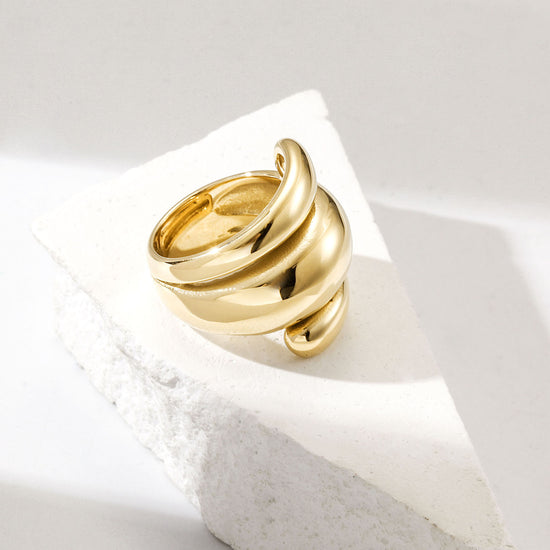 Gold Smooth Dome Ring