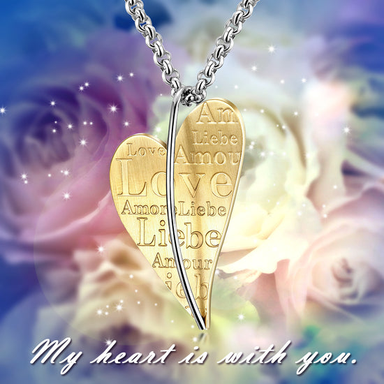 Golden Love Necklace-NSSN290STGC-New
