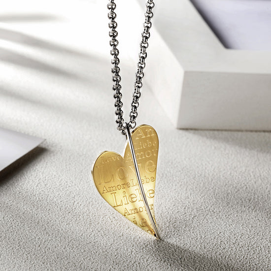 Golden Love Necklace-NSSN290STGC-New