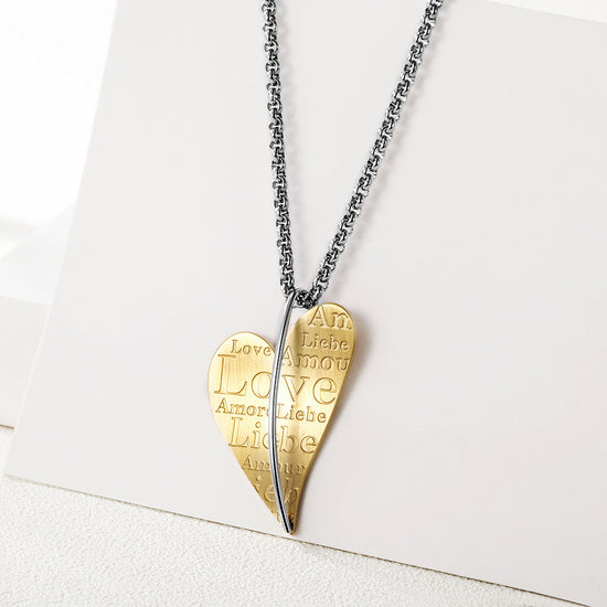Golden Love Necklace-NSSN290STGC-New