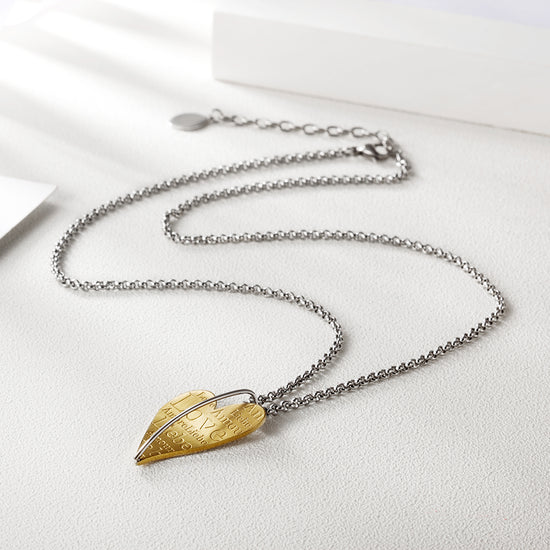 Golden Love Necklace-NSSN290STGC-New