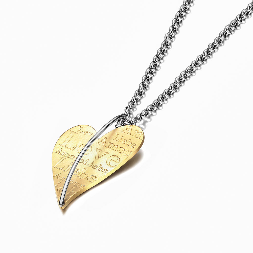 Golden Love Necklace-NSSN290STGC-New