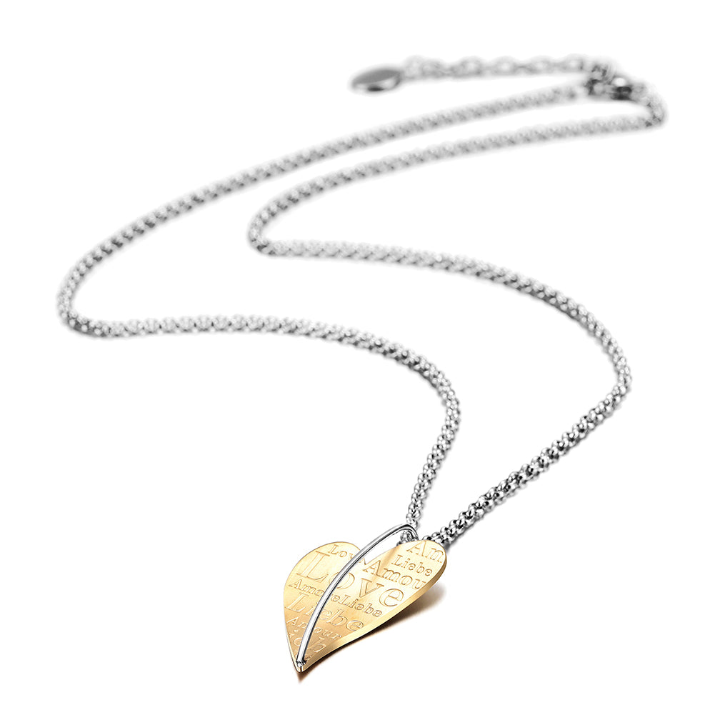 Golden Love Necklace-NSSN290STGC-New
