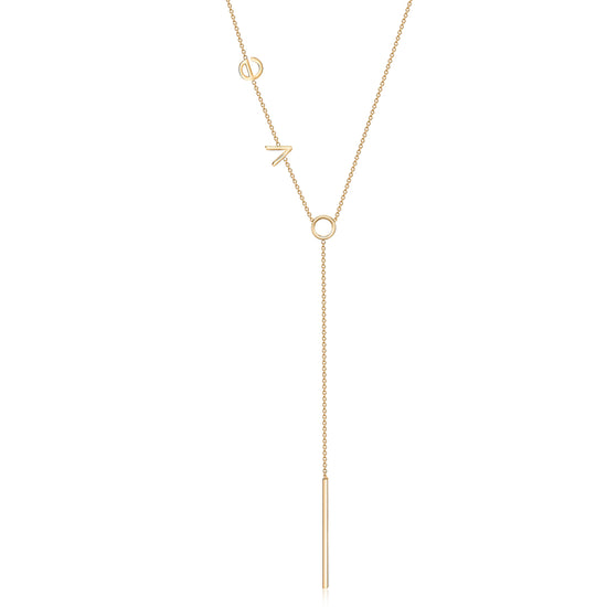 Letter LOVE necklace-NSSN458STGC-L