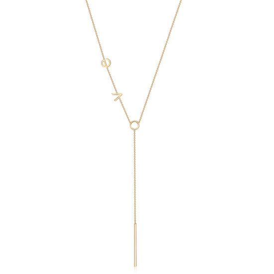 Letter LOVE necklace-NSSN458STGC-L