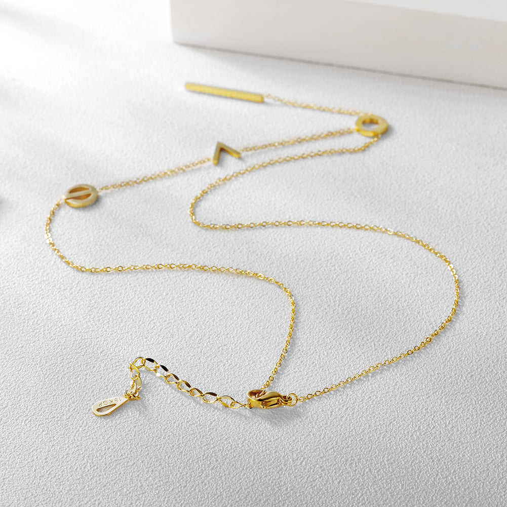 Letter LOVE necklace-NSSN458ST-New