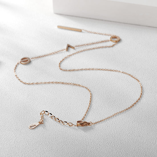 Letter LOVE necklace-NSSN458ST-New