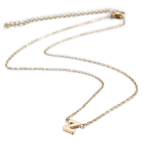 Z Letter Pendant Necklace - NSSN499STGC-Z
