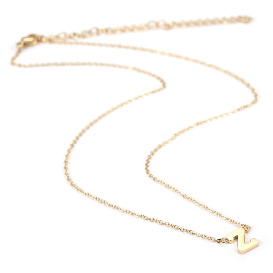 Z Letter Pendant Necklace - NSSN499STGC-Z