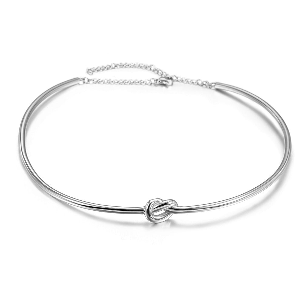 Knot Choker Necklace - NSSN544ST