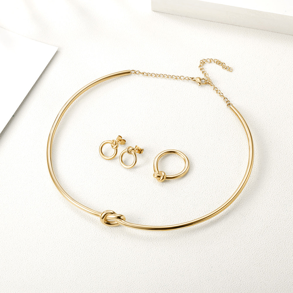 Knot Choker Necklace - NSSN544ST