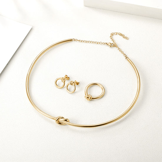 Knot Choker Necklace - NSSN544ST