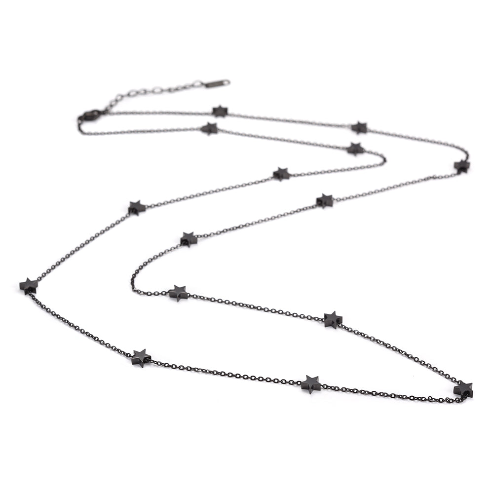 Stainless steel pentagram necklace-NSSN601STSC