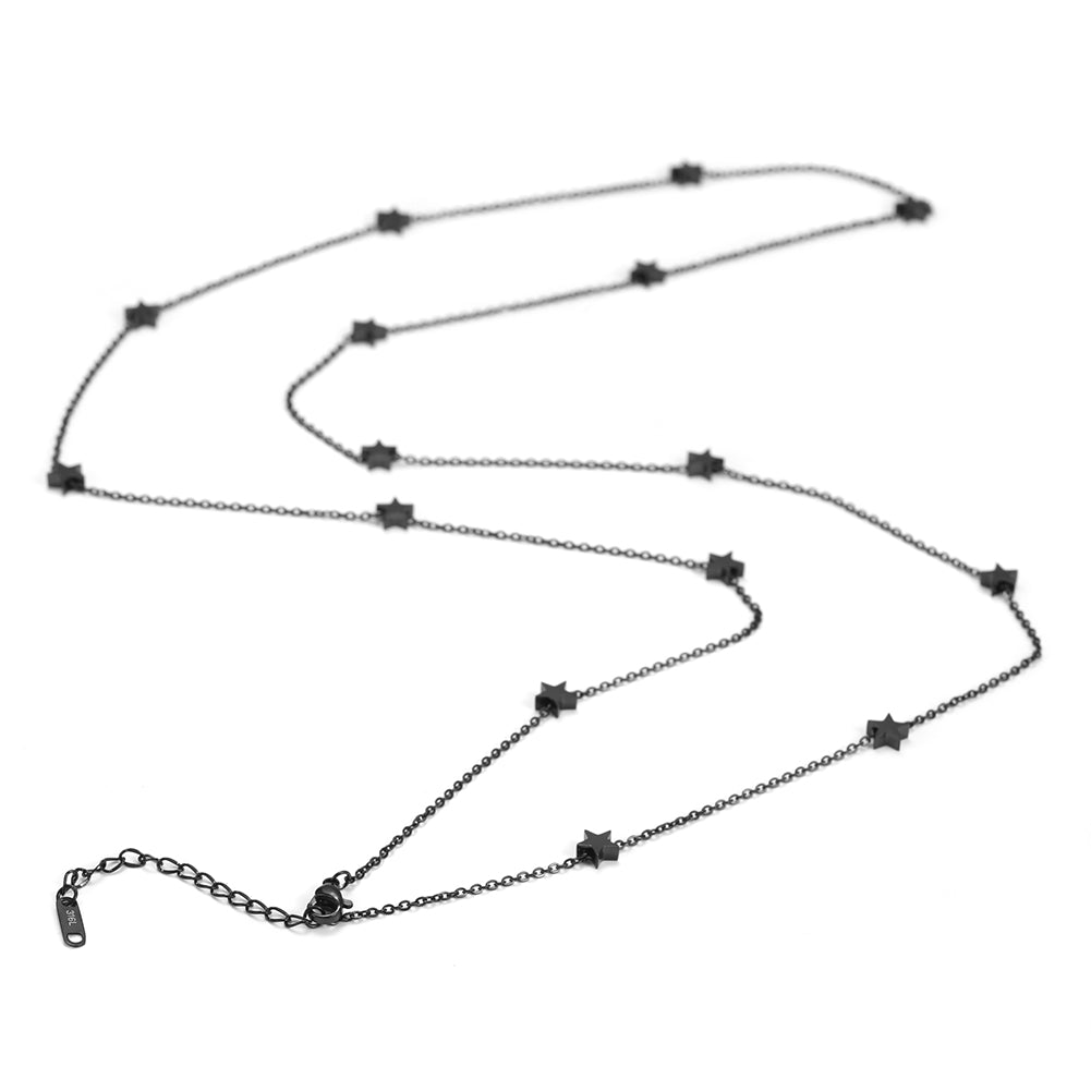 Stainless steel pentagram necklace-NSSN601STSC