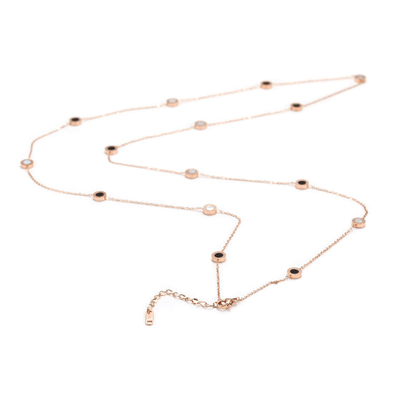 Stainless steel circle decoration necklace-NSSN602ST