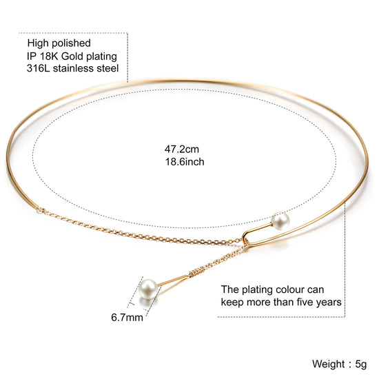 High polished white pearl necklace-NSSN619ST