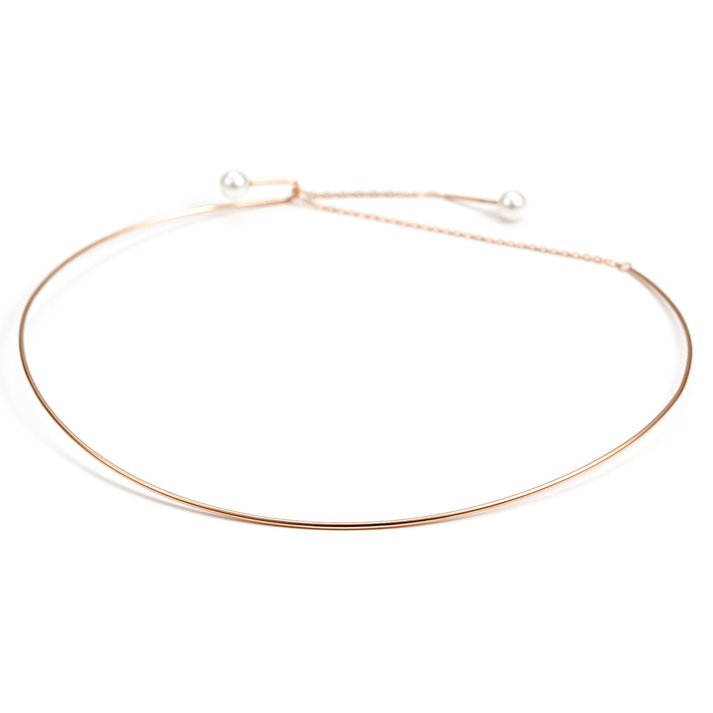 High polished white pearl necklace-NSSN619ST