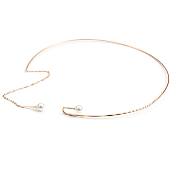 High polished white pearl necklace-NSSN619ST