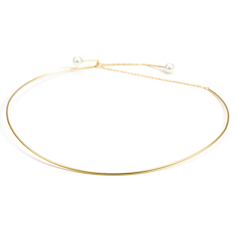 High polished white pearl necklace-NSSN619ST