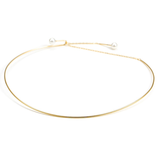 High polished white pearl necklace-NSSN619ST