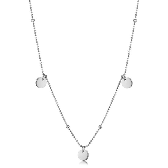 Stainless steel sequin necklace-NSSN637ST