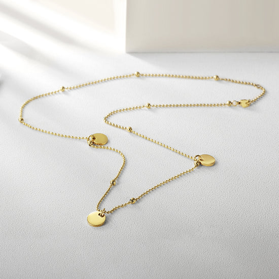 Stainless steel sequin necklace-NSSN637ST
