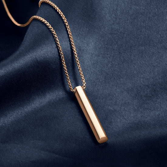 Stainless steel cylindrical necklace-NSSN641ST