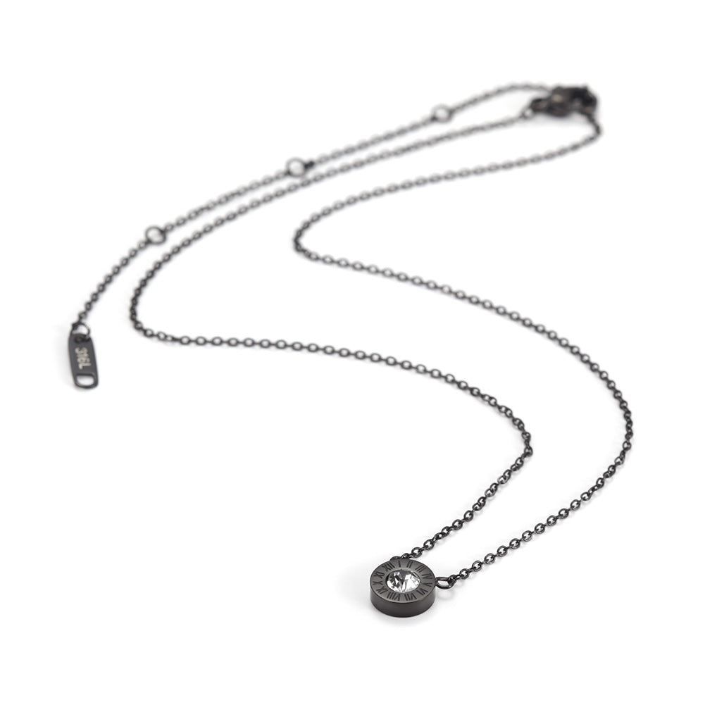 Circular digital zircon necklace-NSSN642ST