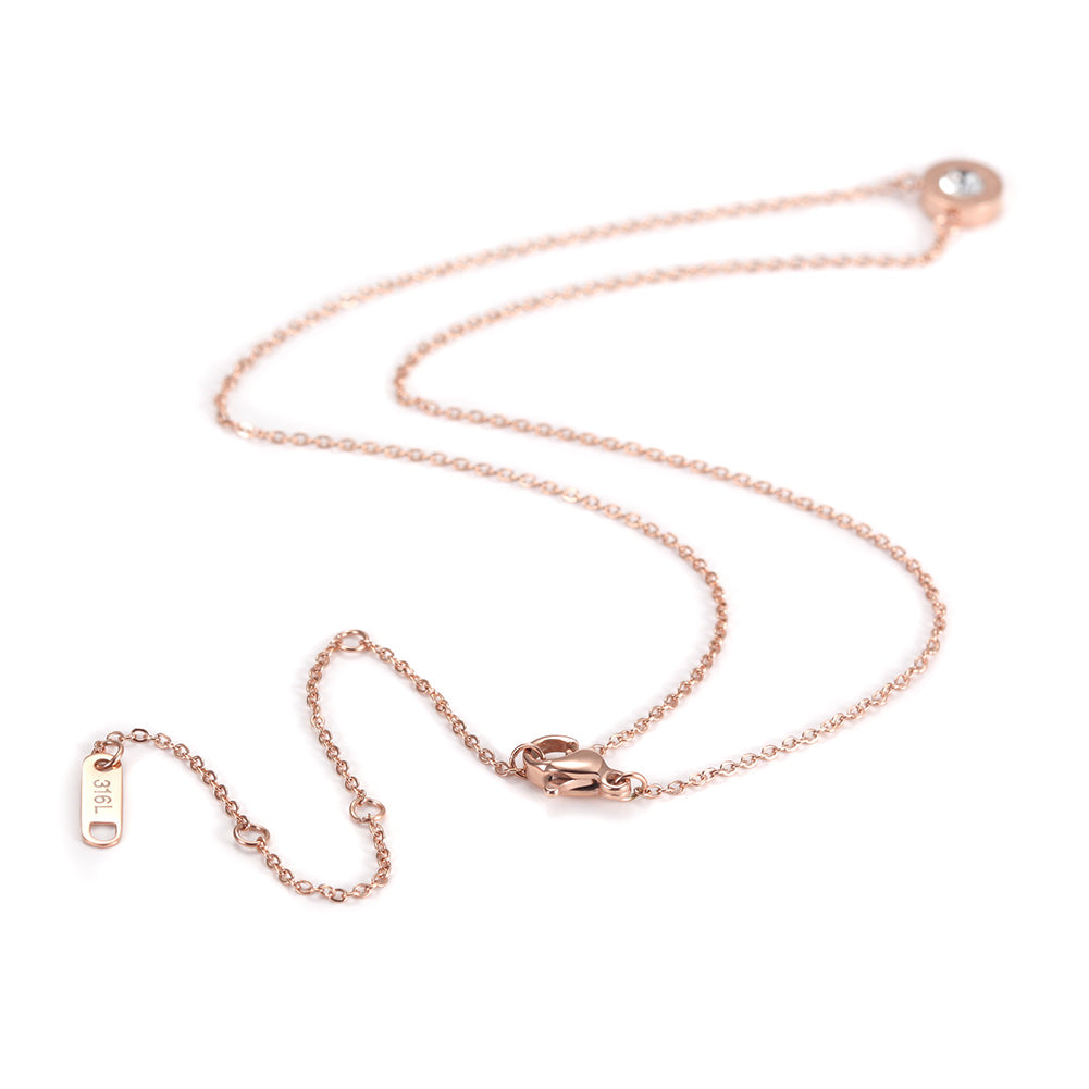 Circular digital zircon necklace-NSSN642ST