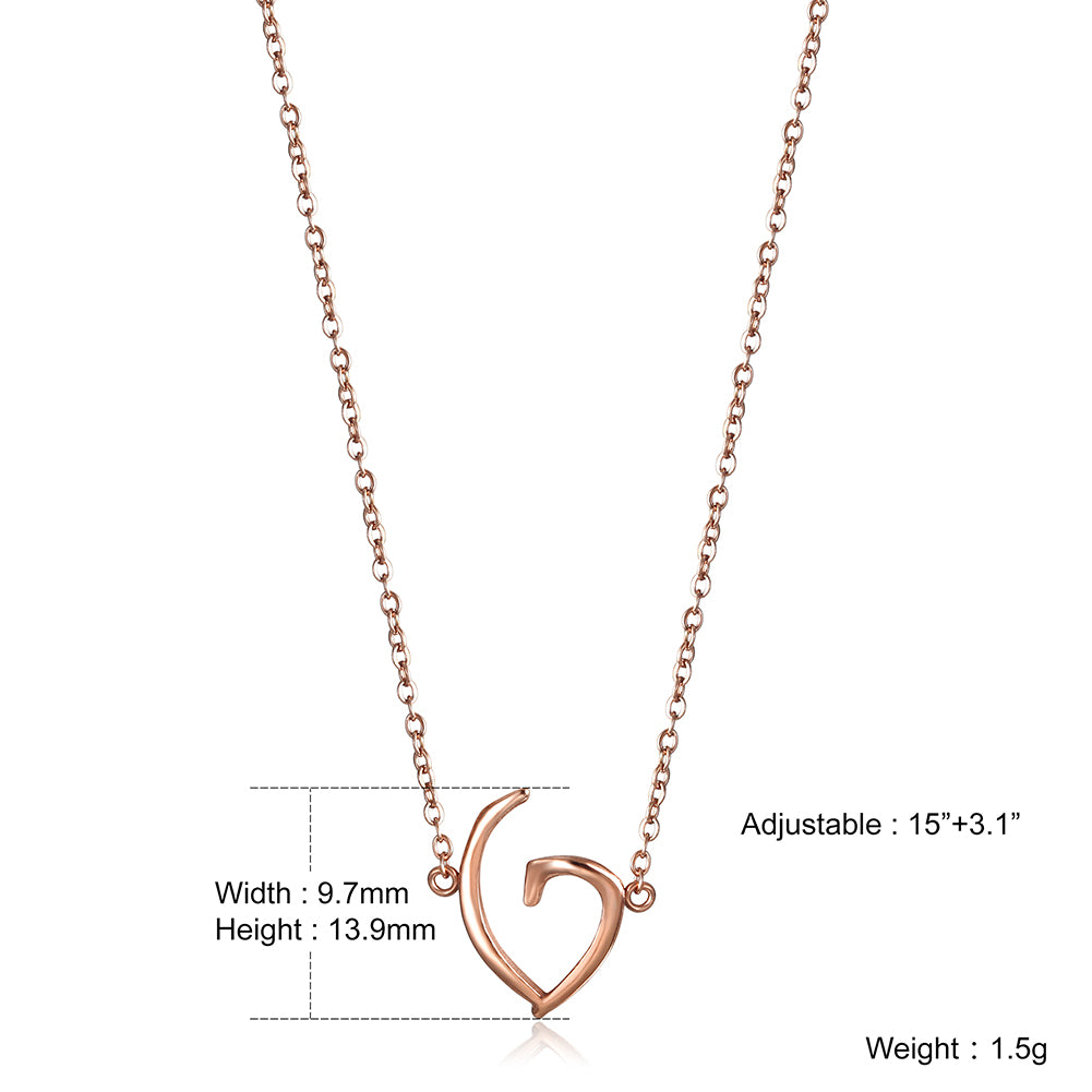 Creative G-shaped necklace-NSSN647ST