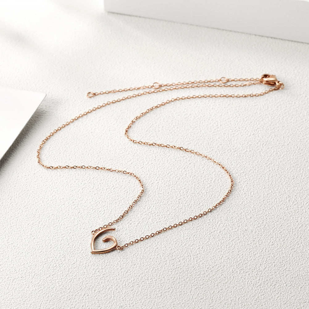 Creative G-shaped necklace-NSSN647ST