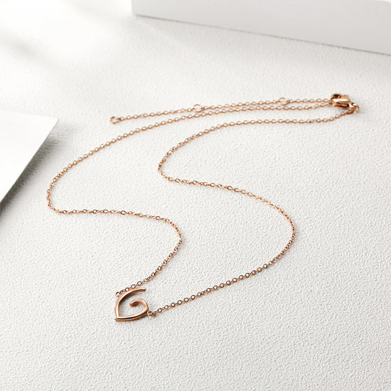 Creative G-shaped necklace-NSSN647ST